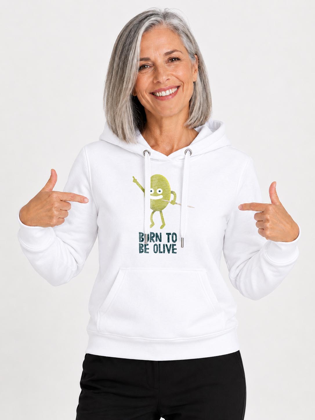 Original-Sweatshirt für Damen Born to be olive