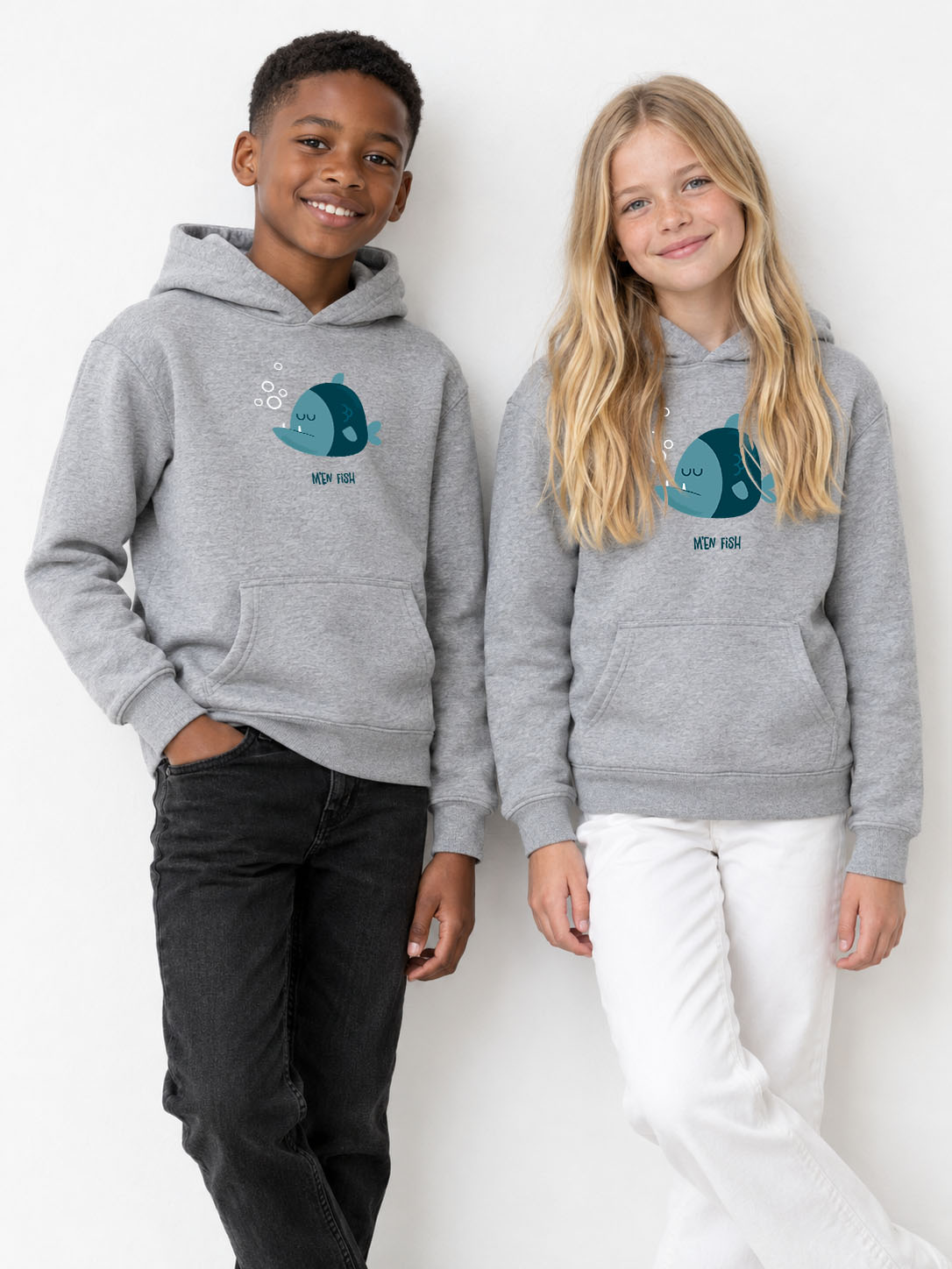 Kinder-Kapuzenpullover M'en fish