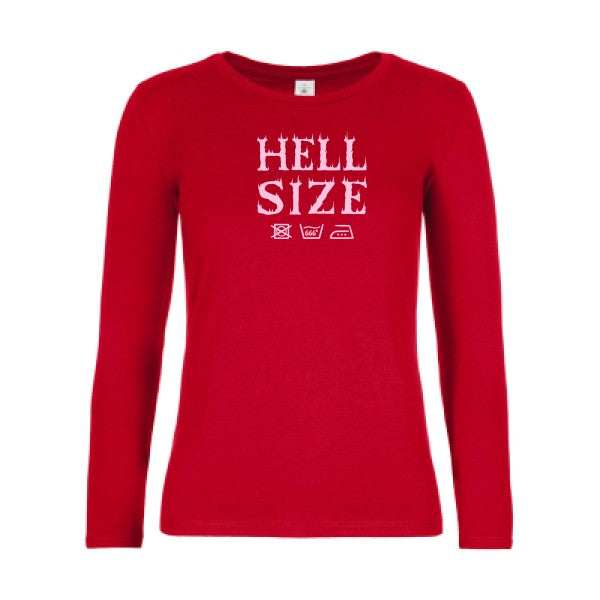 t-shirt lsl femme HELL-SIZE- Red flex Rose