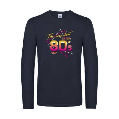 annee-80s-t-shirt-manches-longues-original-humour -Navy