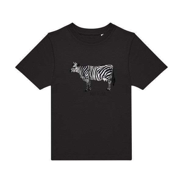 t-shirt humour enfant -drole-de-zebre- couleur  Black